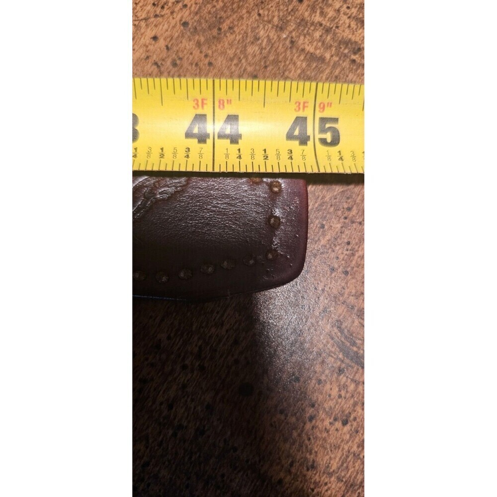 American Eagle Brown Leather Mens Belt Eagle Size 32 Y2k Classic Stitched - Picture 14 of 14